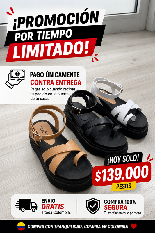 🔥PROMO Sandalia Elovya + Envío gratis y Pago Contra Entrega!